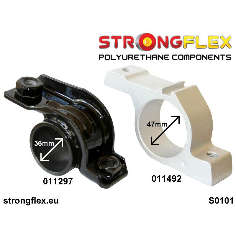 STRONGFLEX|011297A: Front lower wishbone front bush SPORT Alfa Romeo 147 00-10 type 937 156 97-07 932 GT