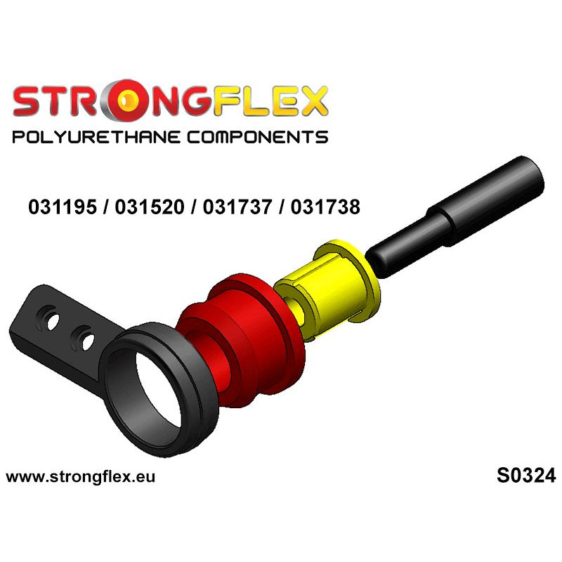 STRONGFLEX|031195A: Tuleja wahacza przedniego - centryczna 60mm SPORT BMW Seria 3 II 82-91 E30 III 90-99 E36 93-00