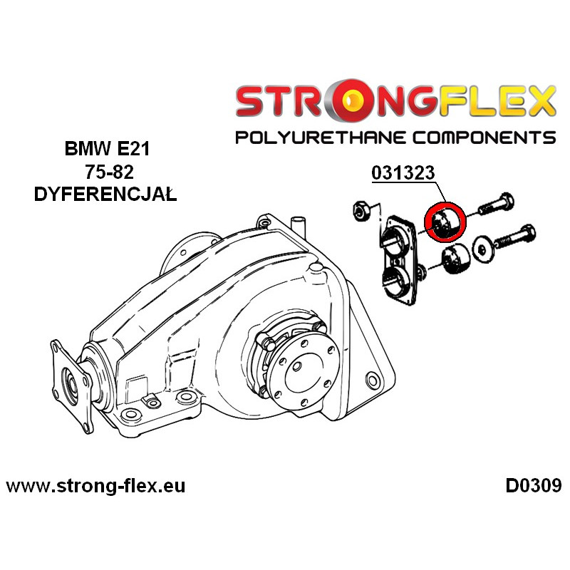 031323B - Rear diff mounting bush - Polyurethane strongflex.eu