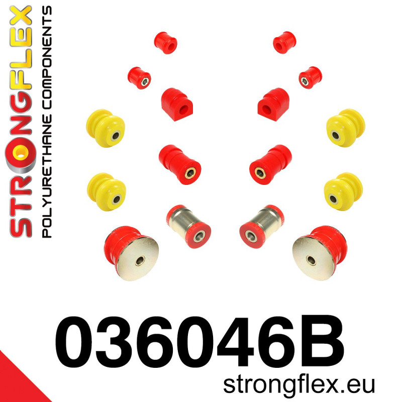 STRONGFLEX|036046B: Polyurethan Buchsensatz Hinterachse BMW Seria 3 III 90-99 E36 92-99