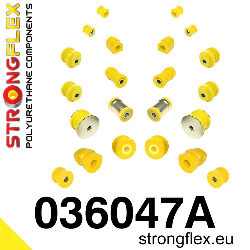 STRONGFLEX|036047A: Zestaw przedniego i tylnego zawieszenia SPORT BMW Seria 3 III 90-99 E36 92-99