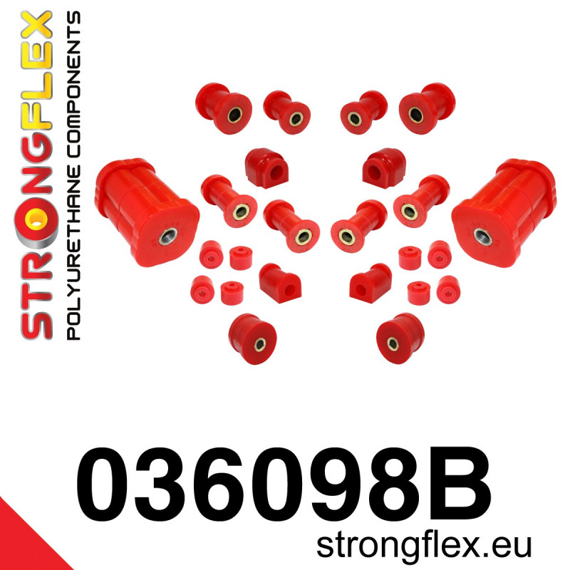 STRONGFLEX|036098B: Full suspension polyurethane bush kit BMW Seria 3 I 75-82