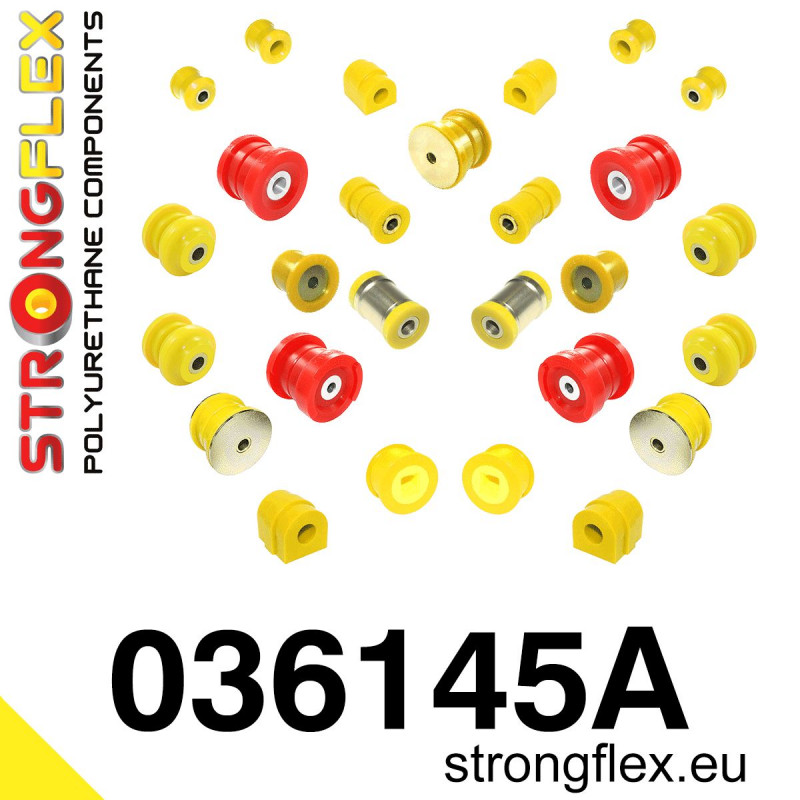 STRONGFLEX|036145A: Full suspension bush kit SPORT BMW Seria 3 IV 98-07 E46 97-06 rwd xi/xd 00-04 Compact Z4 I 02-08