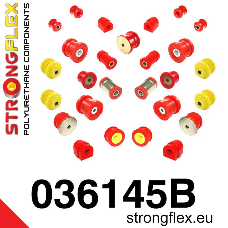 STRONGFLEX|036145B: Full suspension bush kit BMW Seria 3 IV 98-07 E46 97-06 rwd xi/xd 00-04 Compact Z4 I 02-08 E85