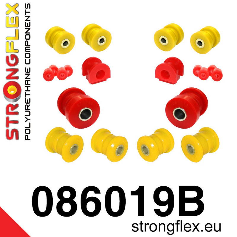 STRONGFLEX|086019B: Zestaw poliuretanowy zawieszenia przedniego Honda Civic V 91-95 EG/EH EJ VI 95-00 EK EM MA MB