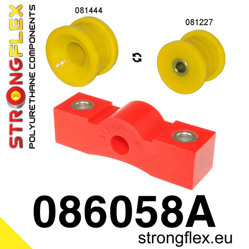 086058A - Zestaw poliuretanowy stabilizatora drążka zmiany biegów SPORT - Poliuretan strongflex.eu