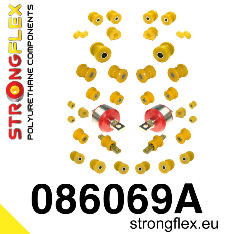 STRONGFLEX|086069A: Full suspension bush kit SPORT Honda Civic V 91-95 EG/EH EJ CRX del Sol