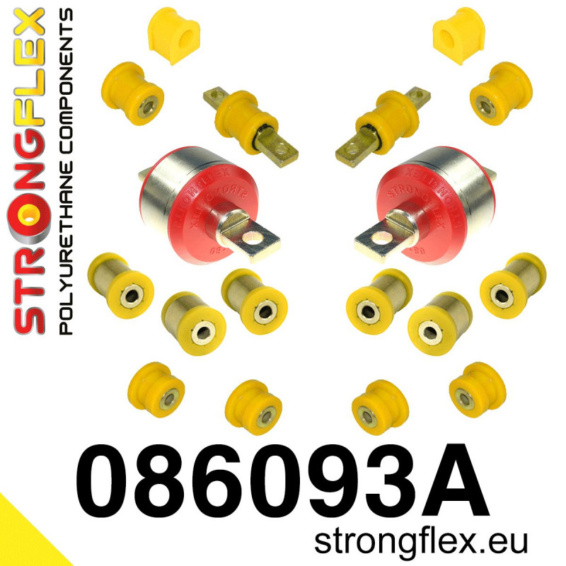 STRONGFLEX|086093A: Polyurethan Buchsensatz Hinterachse SPORT Honda Civic VI 95-00 EJ/EK EM MA MB MC JAPAN