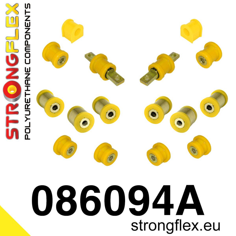 STRONGFLEX|086094A: Zestaw poliuretanowy tylnego zawieszenia bez dużego cukierka SPORT Honda Civic VI 95-00 EJ/EK