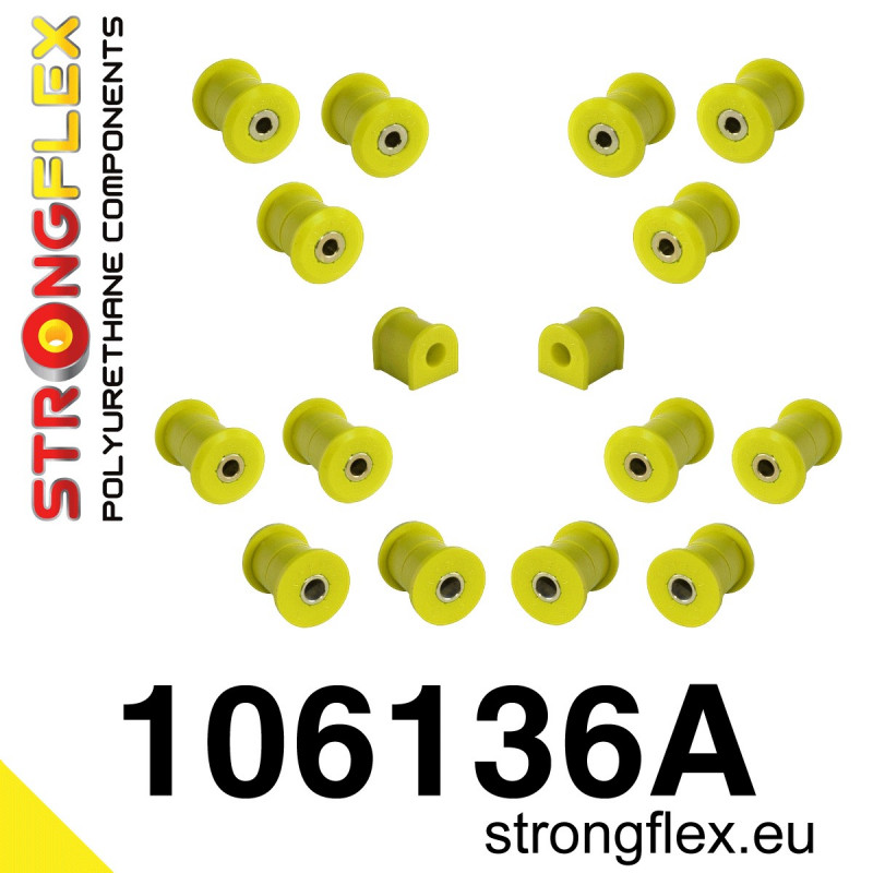 106136A - Rear Suspension Polyurethane Bush KIT SPORT - Polyurethane strongflex.eu