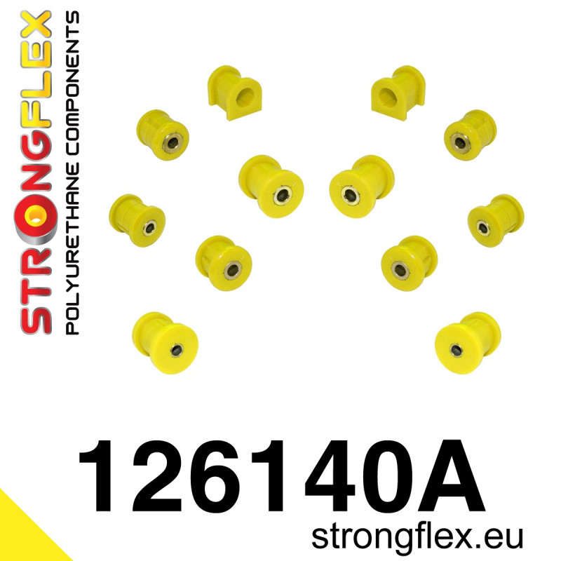 126140A - Zestaw tulei zawieszenia tylnego SPORT - Poliuretan strongflex.eu
