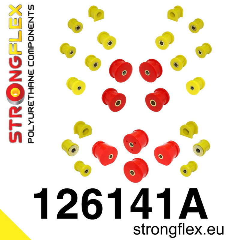 STRONGFLEX|126141A: Zestaw poliuretanowy kompletny SPORT Mitsubishi Lancer Evolution IV/V VI