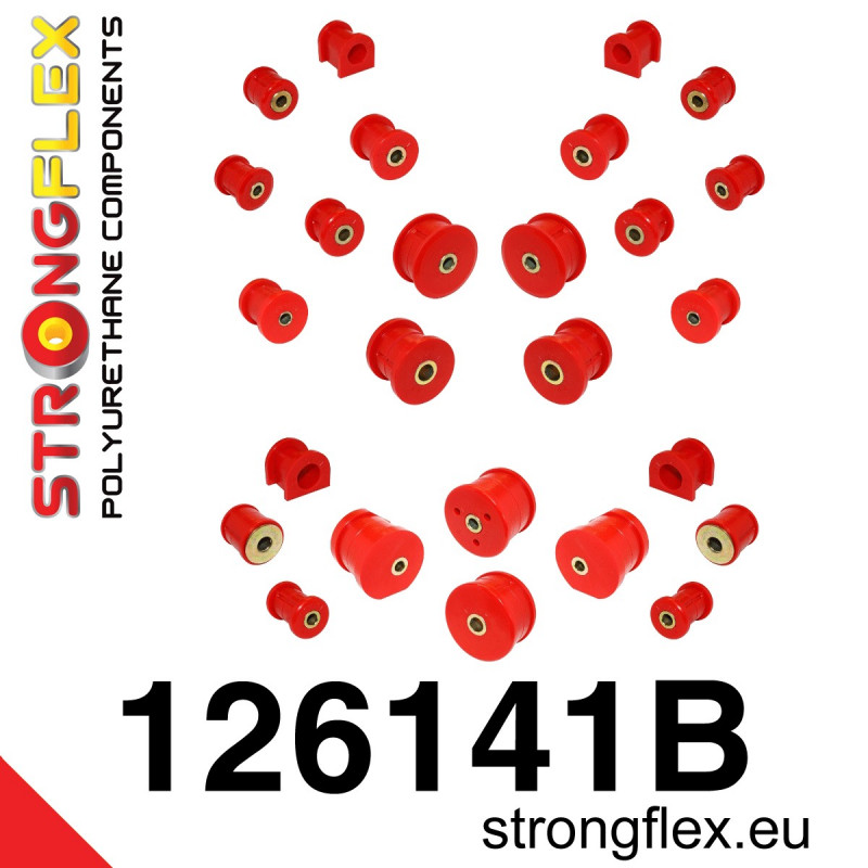 STRONGFLEX|126141B: Zestaw poliuretanowy kompletny Mitsubishi Lancer Evolution IV/V VI