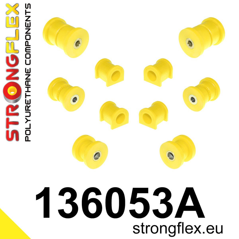 STRONGFLEX|136053A: Zestaw poliuretanowy przedniego i tylnego zawieszenia SPORT Opel/Vauxhall Corsa Nova Vita B