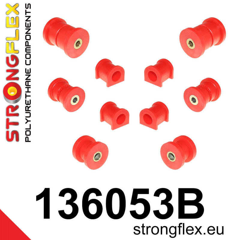 STRONGFLEX|136053B: Zestaw poliuretanowy przedniego i tylnego zawieszenia Opel/Vauxhall Corsa Nova Vita B 93-00 S93