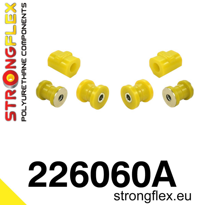 STRONGFLEX|226060A: Zestaw poliuretanowy przedniego zawieszenia SPORT Audi 50 74-78 Volkswagen Derby 77-81 Polo