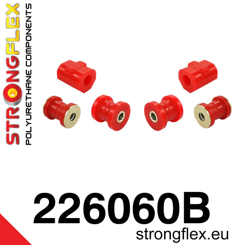 STRONGFLEX|226060B: Zestaw poliuretanowy przedniego zawieszenia Audi 50 74-78 Volkswagen Derby 77-81 Polo I/II