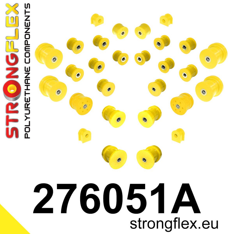 STRONGFLEX|276051A: Polyurethan Buchsensatz für Vorder- und Hinterachse SPORT Subaru Alcyone SVX