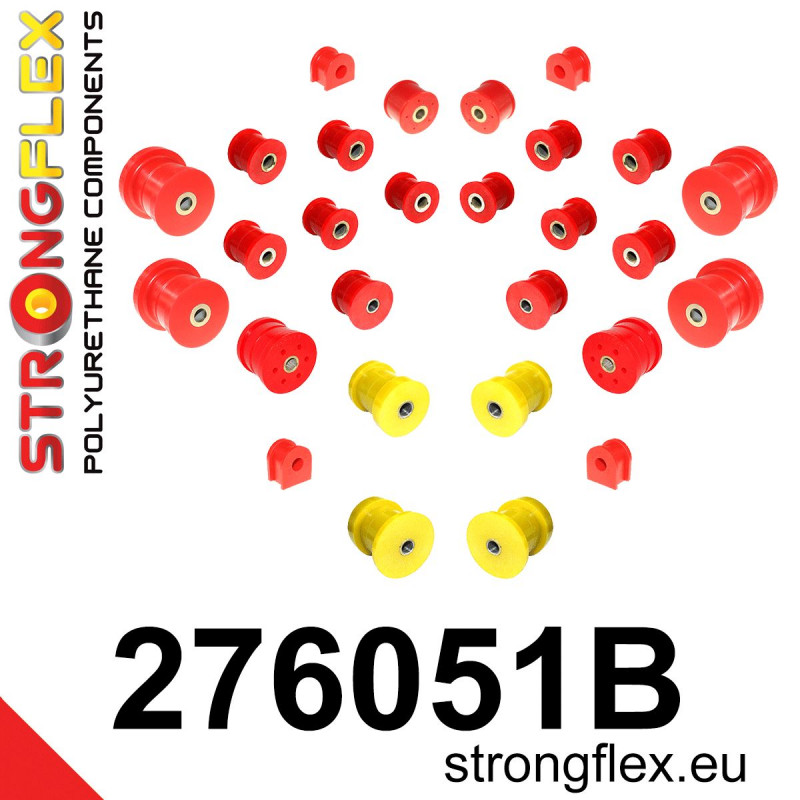 STRONGFLEX|276051B: Polyurethan Buchsensatz für Vorder- und Hinterachse Subaru Alcyone SVX