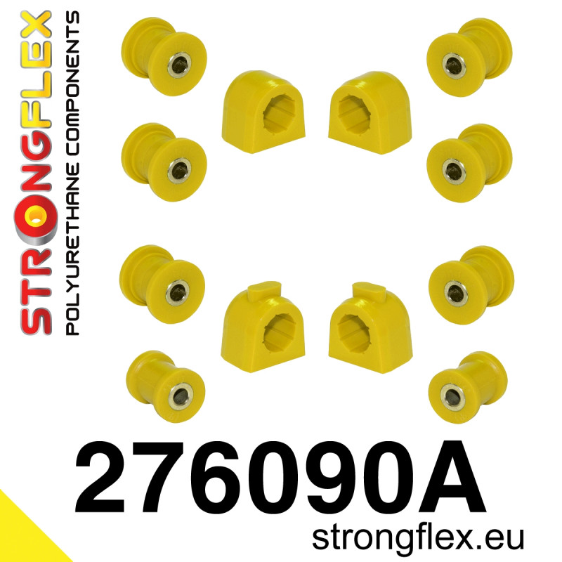 STRONGFLEX|276090A: Zestaw tulei stabilizatorów i łączników przód - tył SPORT Saab 9-2X 04-06 Subaru Impreza