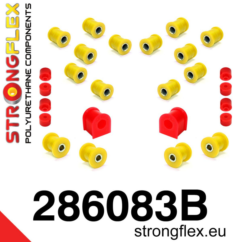 286083B: Rear suspension bush kit - Polyurethane strongflex.eu