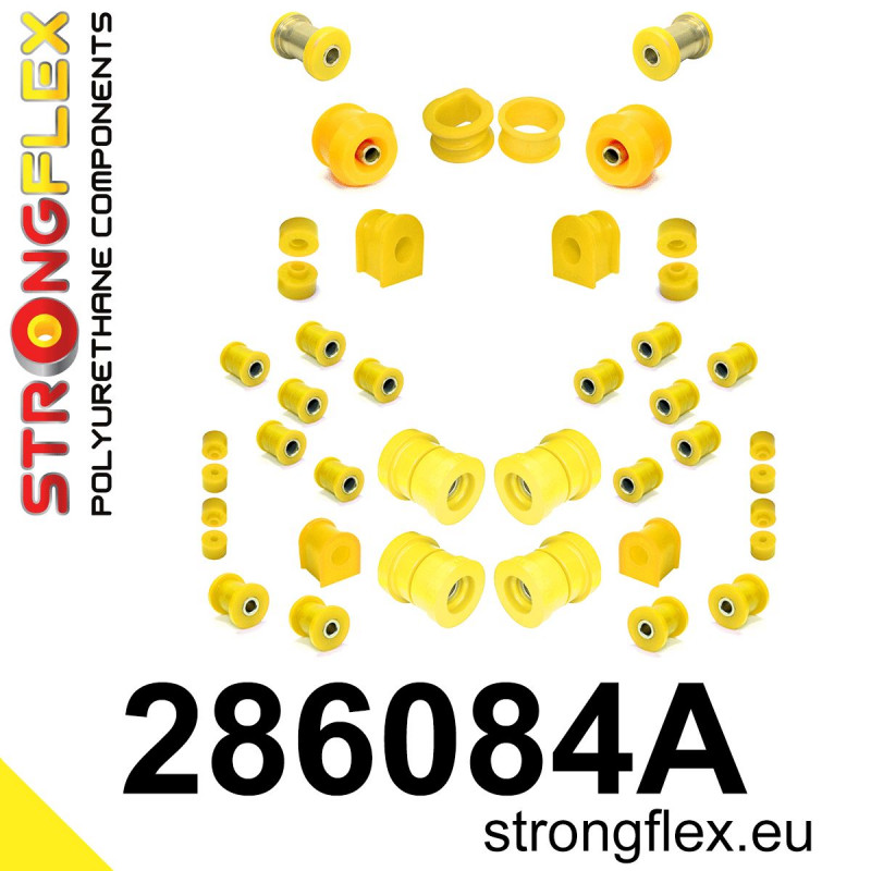 STRONGFLEX|286084A: Full suspension bush kit SPORT Nissan S-chassis 180SX/200SX 240SX Silvia V 88-98 S13 Laurel VI