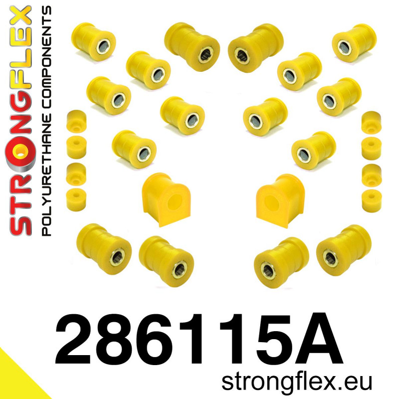 STRONGFLEX|286115A: Rear suspension bush kit SPORT Nissan S-chassis 180SX/200SX 240SX Silvia VI 94-99 S14 VII 99-02