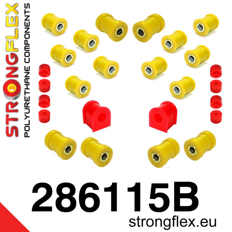 STRONGFLEX|286115B: Polyurethan Buchsensatz Hinterachse Nissan S-chassis 180SX/200SX 240SX Silvia VI 94-99 S14 VII