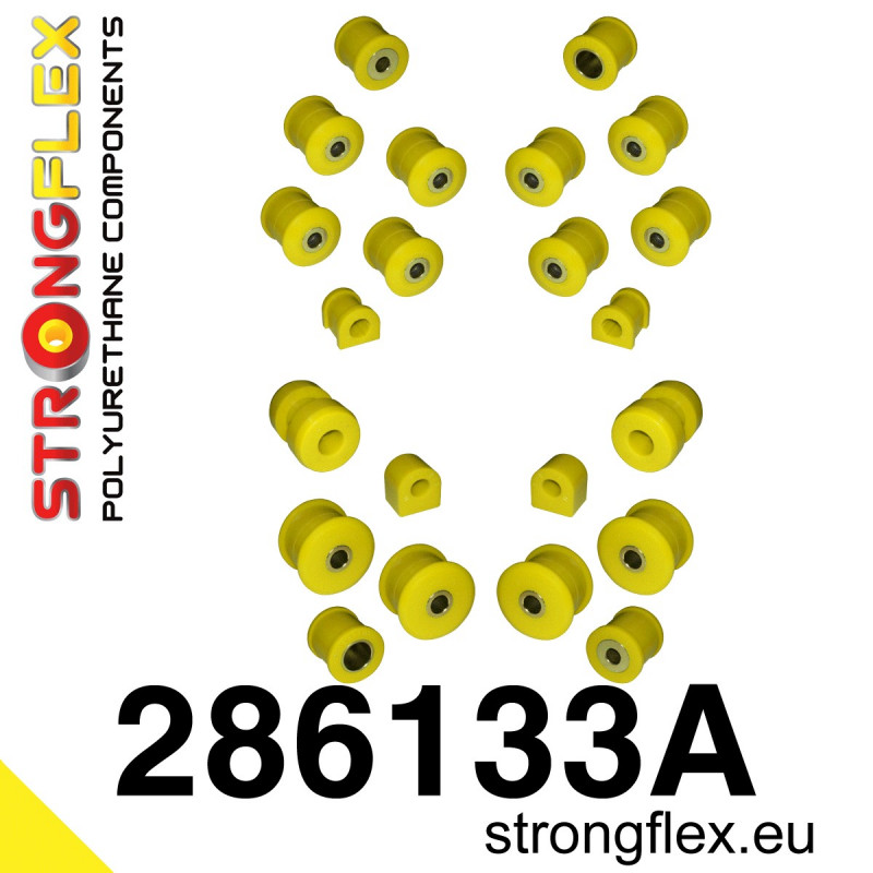 286133A - Zestaw kompletny zawieszenia przedniego i tylnego SPORT - Poliuretan strongflex.eu