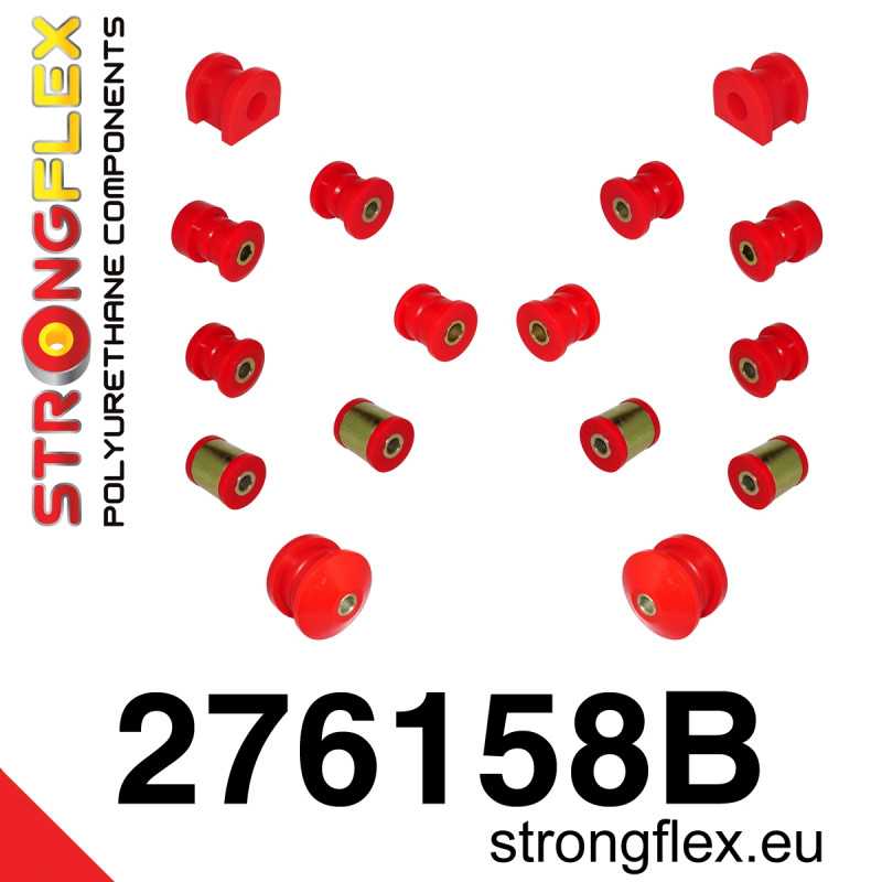 STRONGFLEX|276158B: Zestaw tulei tylnego zawieszenia Subaru Legacy/Outback Legacy III/Outback II 98-03 BE BH BT IV