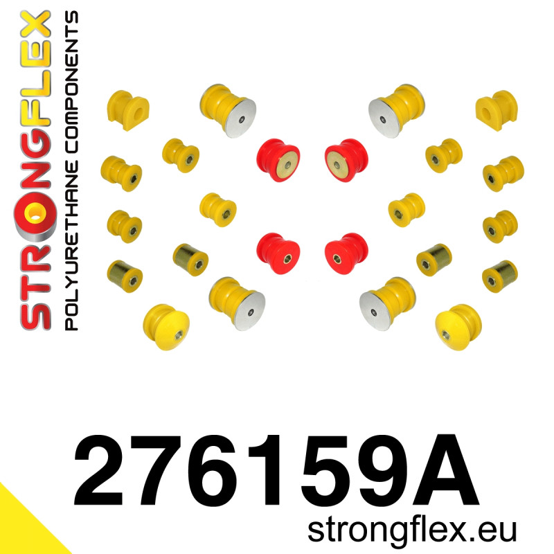 276159A - Kompletny zestaw tulei tylnego zawieszenia SPORT - Poliuretan strongflex.eu