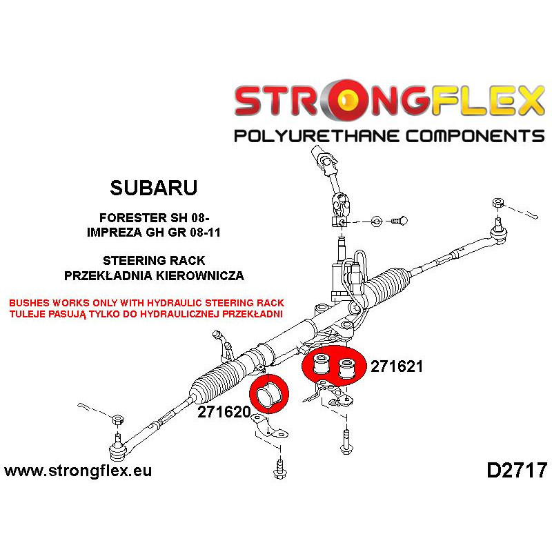 271620A - Steering rack mount bush SPORT - Polyuerthane strongflex.eu