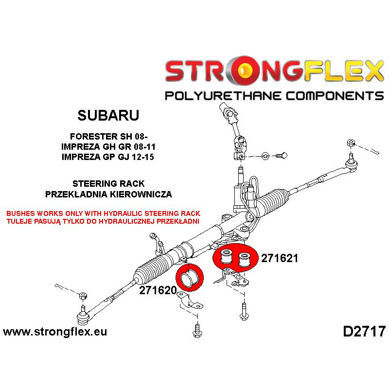 271621A - Steering rack mount bush SPORT - Polyuerthane strongflex.eu