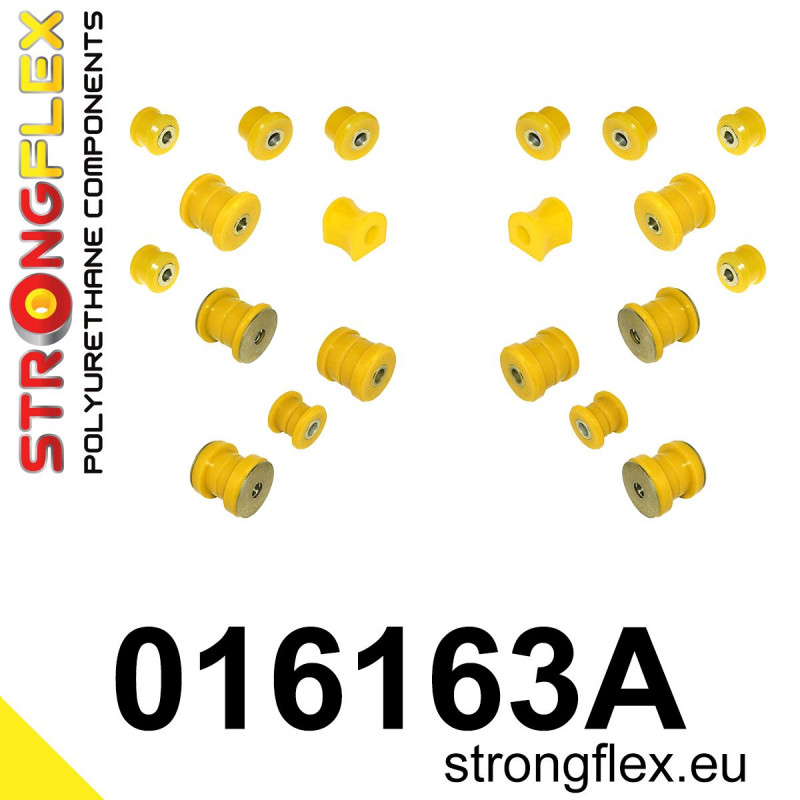 STRONGFLEX|016163A: Polyurethan Buchsensatz Hinterachse SPORT Alfa Romeo GTV 95-05 type 916 Spider