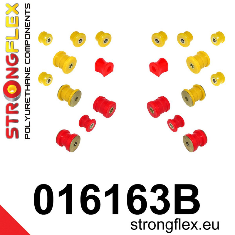 STRONGFLEX|016163B: Polyurethan Buchsensatz Hinterachse Alfa Romeo GTV 95-05 type 916 Spider