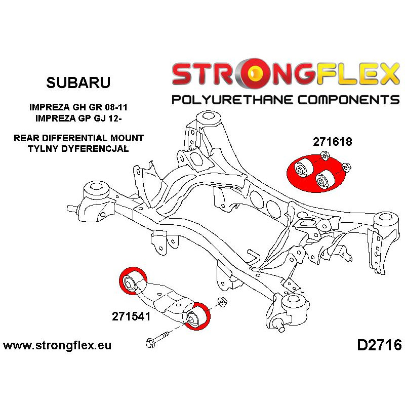 276166A - Full suspension bush kit SPORT - Polyurethane strongflex.eu