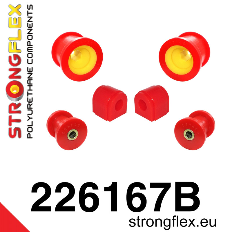 STRONGFLEX|226167B: Front suspension bush kit Audi A3/S3 RS3 II 03-13 8P FWD 06-13 Quattro 11-13 Seat Leon 05-12 1P