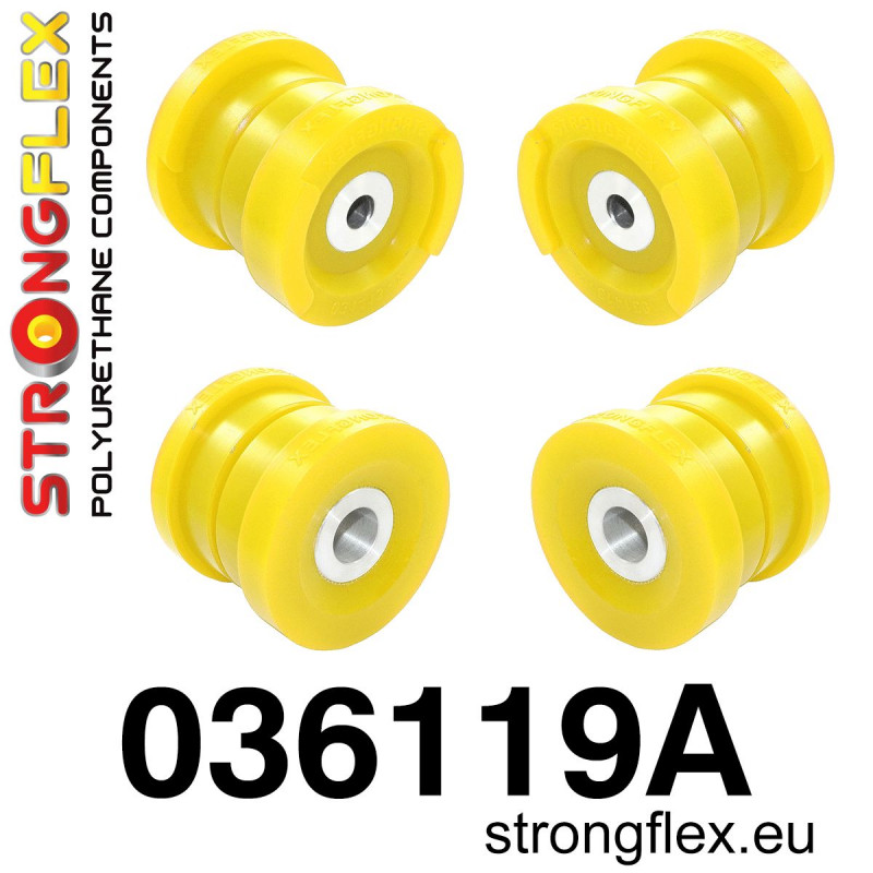 STRONGFLEX|036119A: Rear beam mounting bush kit SPORT BMW Seria 3 IV 98-07 E46 97-06 rwd 00-06 M3 xi/xd 00-04