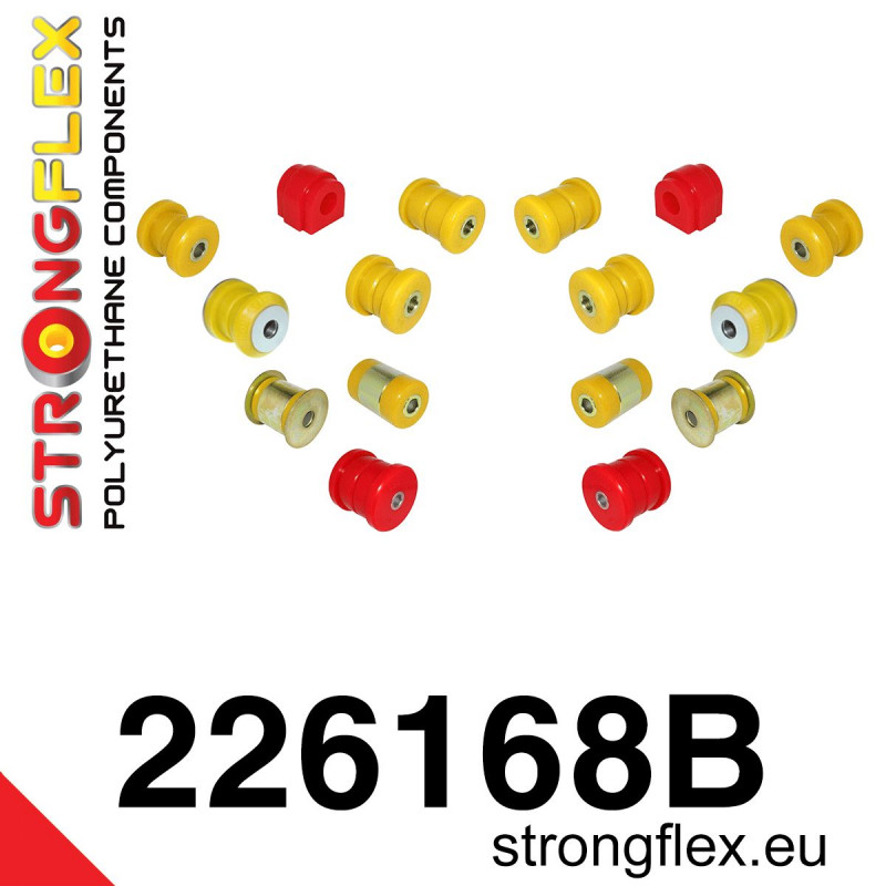 STRONGFLEX|226168B: Polyurethan Buchsensatz Hinterachse Audi A3/S3 RS3 II 03-13 8P 03-13 06-13 Quattro 11-13 A1 S1