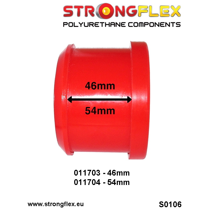 STRONGFLEX|011703A: Tuleja wahacza przedniego dolnego tylna 46mm SPORT Alfa Romeo 159 05-11 type 939 Brera 05-10