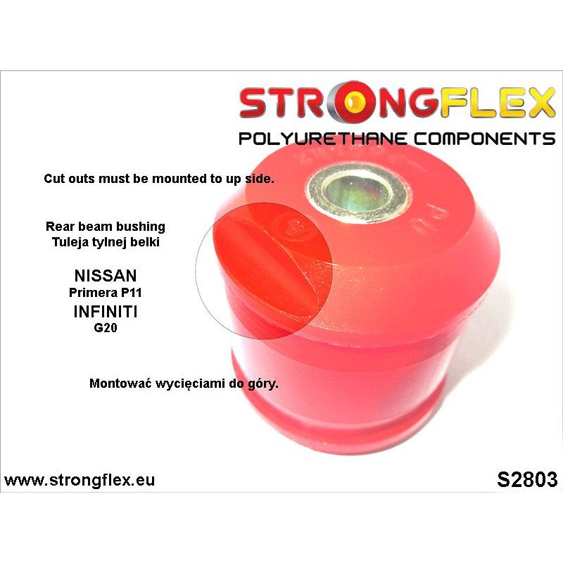 STRONGFLEX|281594A: Rear beam mount bush SPORT Nissan Primera II 95-02 P11/WP11 Infiniti G G20