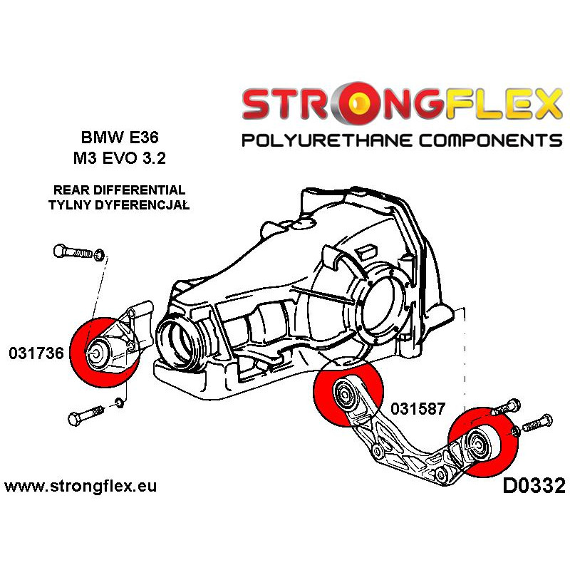 031587A: Rear differential rear mount bush SPORT