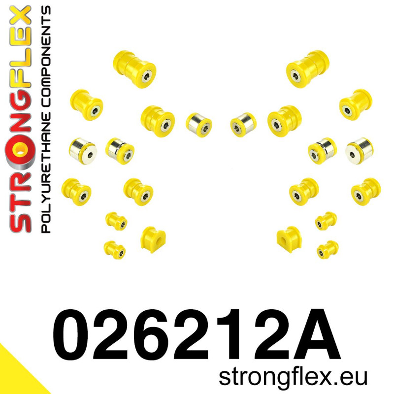 STRONGFLEX|026212A: Polyurethan Buchsensatz Hinterachse SPORT Audi A6/S6 RS6 C6 04-11 Quattro Allroad FWD 07-10