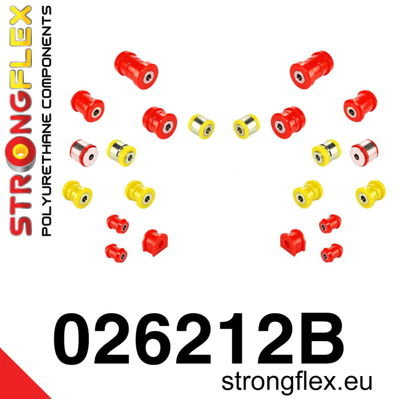 STRONGFLEX|026212B: Polyurethan Buchsensatz Hinterachse Audi A6/S6 RS6 C6 04-11 Quattro Allroad FWD 07-10