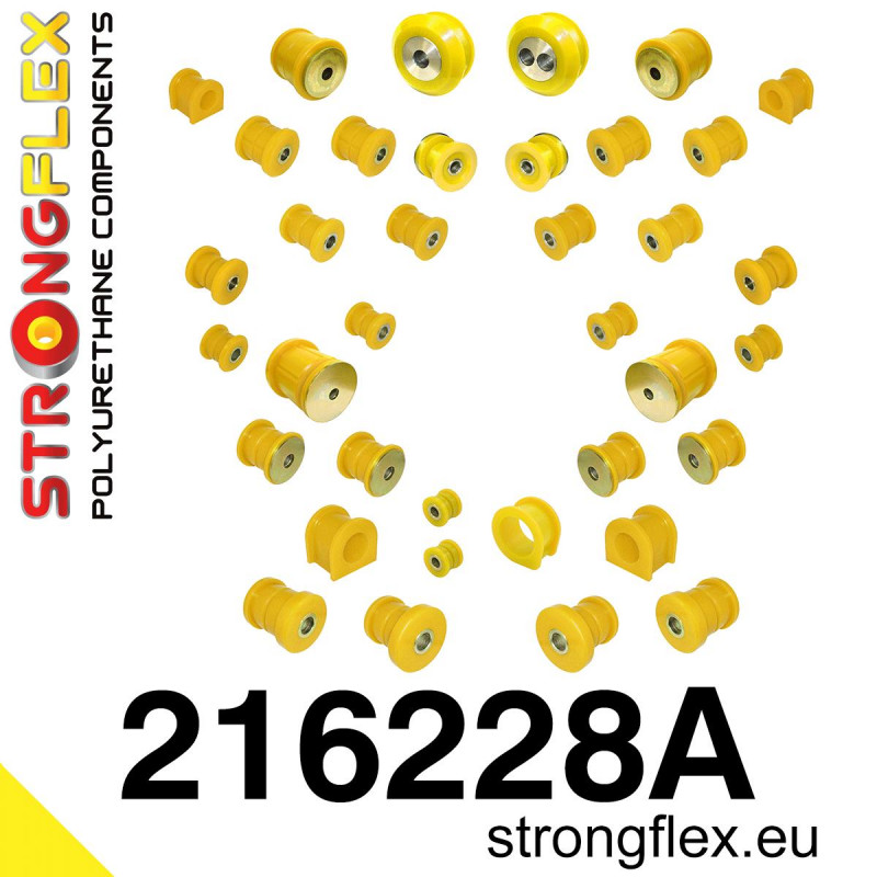 216228A: Full suspension bush kit SPORT - Polyurethane strongflex.eu