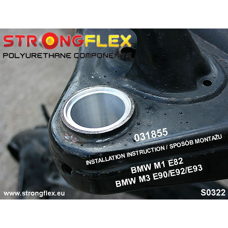 STRONGFLEX|031855A: Hinterachse unterer Querlenker innere Buchse SPORT BMW Seria 1 I 04-13 E81/E82 E87 E88 11-12 M1