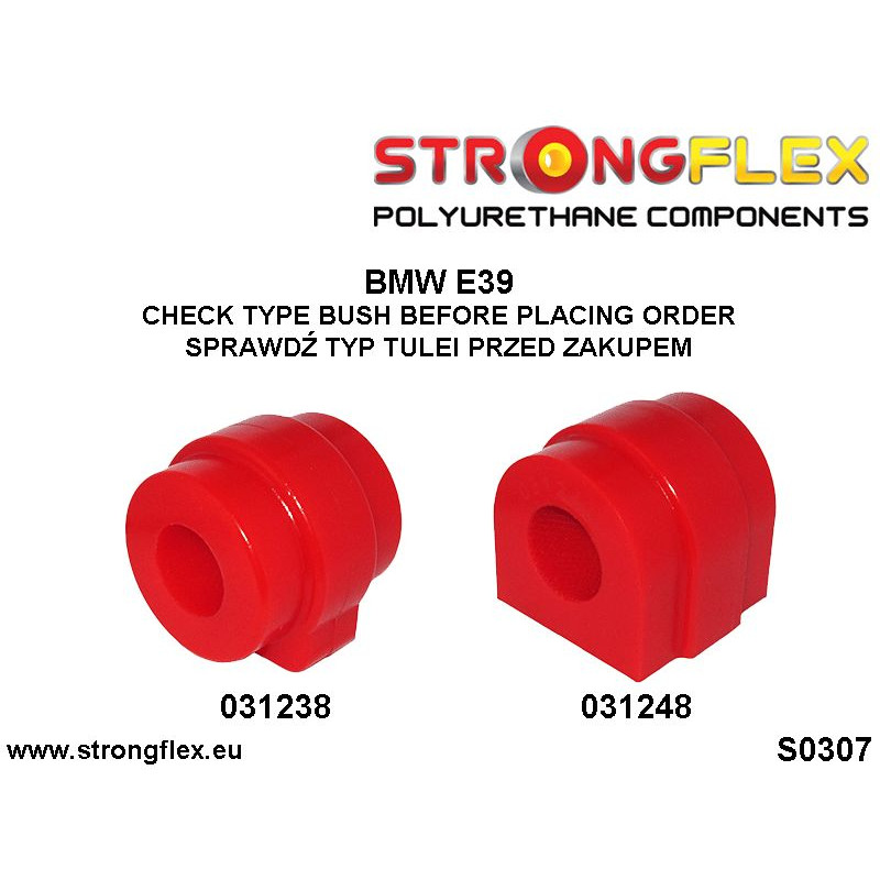 036233A: Full suspension bush kit E39 Sedan SPORT - Polyurethane strongflex.eu