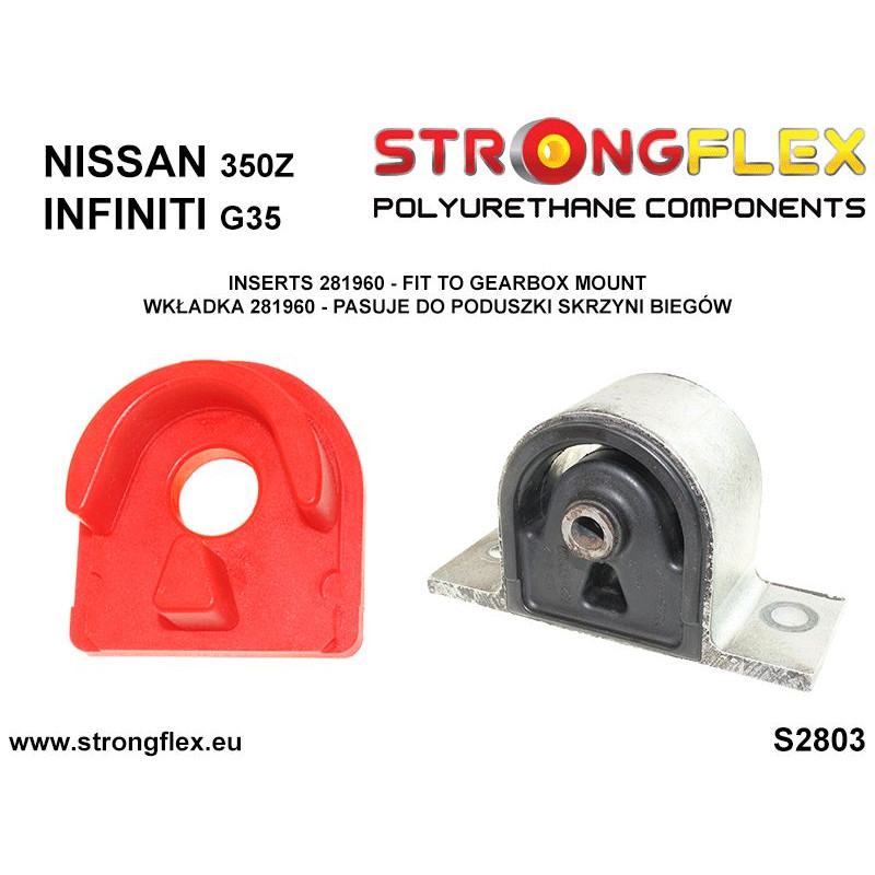 STRONGFLEX|281960A: Einsatz Getriebeaufhängung SPORT Nissan 350Z 02-08 Z33 Infiniti G III G35 02-07