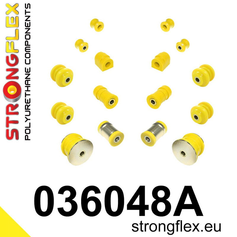 STRONGFLEX|036048A: Rear suspension bush kit SPORT BMW Seria 3 IV 98-07 E46 97-06 rwd xi/xd 00-04 Compact Z4 I 02-08