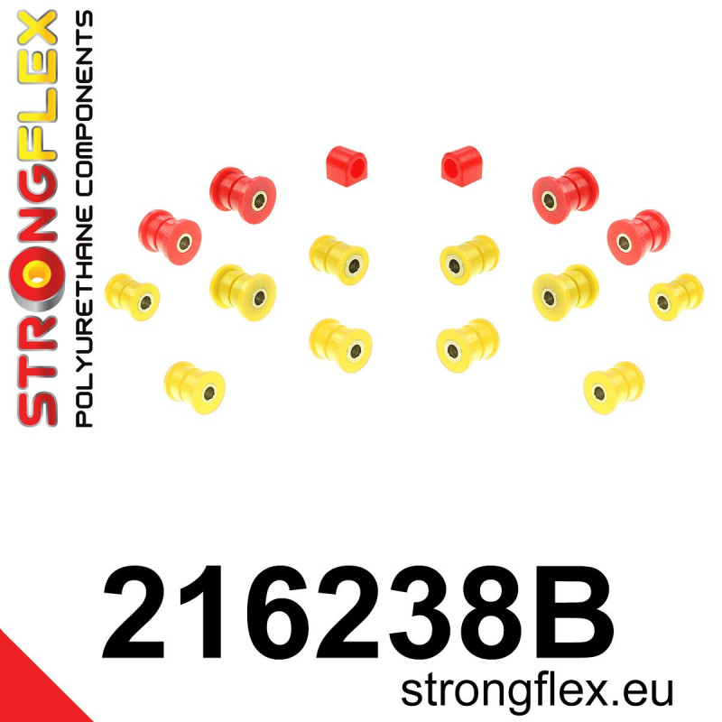 STRONGFLEX|216238B: Hinterradaufhängungs buchsensatz Toyota Supra III 86-93 A70 Soarer II 86-91